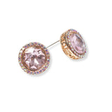 91456, ROUND RHINESTONE STUD EARRING