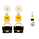 Perfume Bottle & Handbag Stud Earring SET
