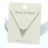 Heart Pave Cubic Zirconia Pendant Necklace, Valentine's DAY