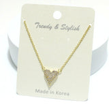 Heart Pave Cubic Zirconia Pendant Necklace, Valentine's DAY - view 2