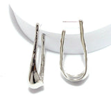 Hammered Metal Hook Earring