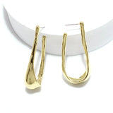 Hammered Metal Hook Earring - view 2