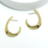 91495, BOLD OVAL HOOP EARRING