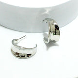 Hammered Metal Post Earring