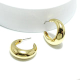 91497, DOME/THICK HOOP EARRING