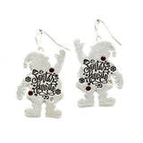 91527, SANTA CLAUS CHRISTMAS DANGLE EARRING, HOLIDAY