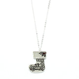 91532, "CHRISTMAS BLESSING" SOCKS PENDANT NECKLACE, HOLIDAY