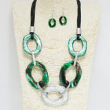 91540, GEOMETRIC CELLULOID ACETATE NECKLACE
