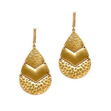 Hammered Teardrop Metal Earring - view 3