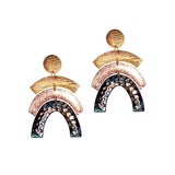 Hammered Arch Metal Earring