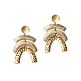 Hammered Arch Metal Earring - view 2