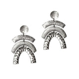 Hammered Arch Metal Earring - view 4