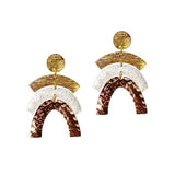 Hammered Arch Metal Earring - view 3