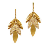 Hammered Leaf Metal Earring - view 2