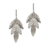 Hammered Leaf Metal Earring - view 3