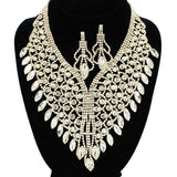 91589, MARQUISE ACCENT RHINESTONE EVENING NECKLACE, WEDDING, BRIDAL, PROM
