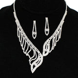 91599, PAVE RHINESTONE EVENING NECKLACE, WEDDING, BRIDAL, PROM