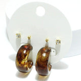 Resin Thick Hoop & Stud Earring SET - view 2