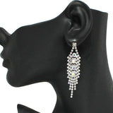 91635, PAVE RHINESTONE DROP EARRING