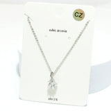 91656, STAR CUBIC ZIRCONIA PENDANT NECKLACE