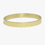 91669, MEDIUM-CLASSIC ROMAN NUMERAL ACCENT STAINLESS STEEL OPEN BRACELET