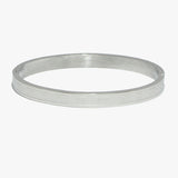 91670, CLASSIC ROMAN NUMERAL ACCENT STAINLESS STEEL OPEN BRACELET