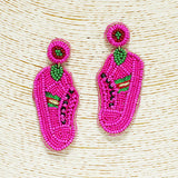 91687, SNEAKERS SEED BEAD EARRING