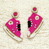 91688, SNEAKERS SEED BEAD EARRING