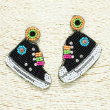 91688, SNEAKERS SEED BEAD EARRING