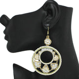 91691, ROUND SEED BEADED DANGLE EARRING