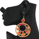 91691, ROUND SEED BEADED DANGLE EARRING