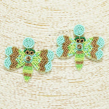 91692, BEE SEED BEADED EARRING