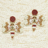 91692, BEE SEED BEADED EARRING