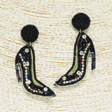 91693, HIGH HEELS SEED BEADED EARRING