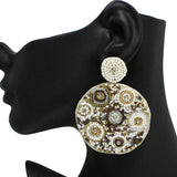 91699, ROUND SEED BEADED EARRING