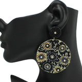 91699, ROUND SEED BEADED EARRING