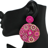 91699, ROUND SEED BEADED EARRING
