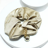 91709, GLITTER ACCENT WITH CHAIN BALL HAIR SCRUNCHIES