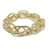 91724, OVAL SHAPE CHAIN STRETCH BRACELET _ PLUS SIZE