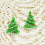 91734, CHRISTMAS TREE JAPANESE BEAD EARRING