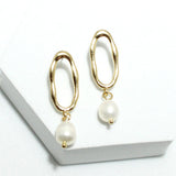 91735, FRESHWATER PEARL DANGLE POST EARRING