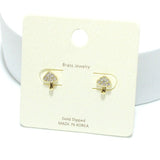 Gold Dipped Dainty Mushroom Stud Earring