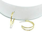 91747, GOLD DIPPED ROUND HOOP EARRING