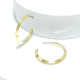 91751, GOLD DIPPED ROUND HOOP EARRING