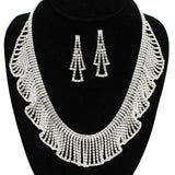 91760, PAVE RHINESTONE EVENING NECKLACE, WEDDING, BRIDAL, PROM