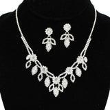 91761, PAVE RHINESTONE N CUBIC ZIRCONIA EVENING NECKLACE, WEDDING, BRIDAL, PROM