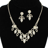 91761, PAVE RHINESTONE N CUBIC ZIRCONIA EVENING NECKLACE, WEDDING, BRIDAL, PROM