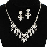 91761, PAVE RHINESTONE N CUBIC ZIRCONIA EVENING NECKLACE, WEDDING, BRIDAL, PROM