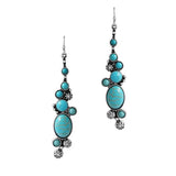 Western Turquoise Stone Dangle Earring - view 3
