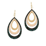 Multi Teardrop Metal Earring